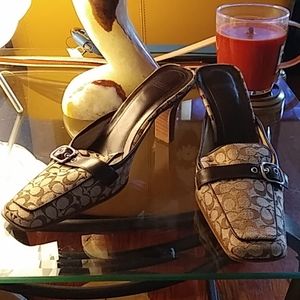 Women use heel high Coach 👠shoe.